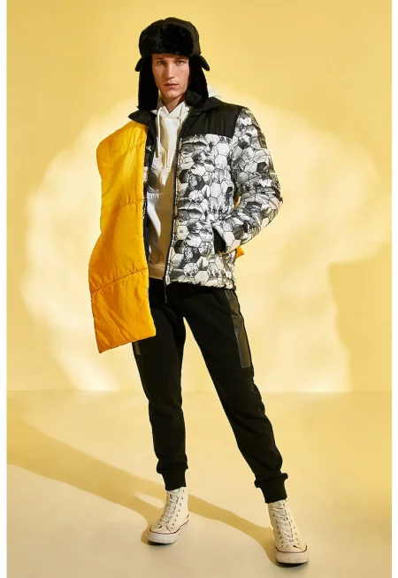 Зимно яке с вата и шарка